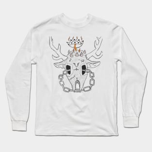 Evil deer's skull Long Sleeve T-Shirt